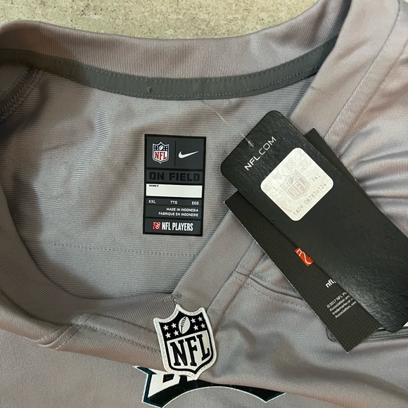 Philadelphia Eagles Jalen Hurts #1 Nike Gray Super Bowl LVII Patch Jersey - Picture 5 of 8